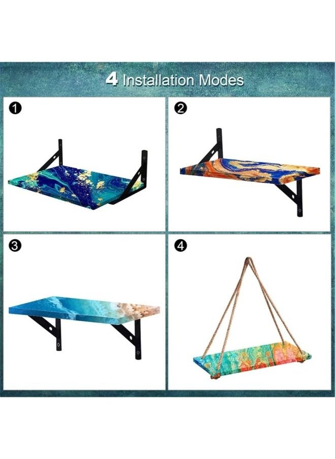 Graffiti Resin - Metal Mounting Brackets DIY Silicone Shelf Epoxy Casting Mold with Rectangle Tray Two Piece - Image 1