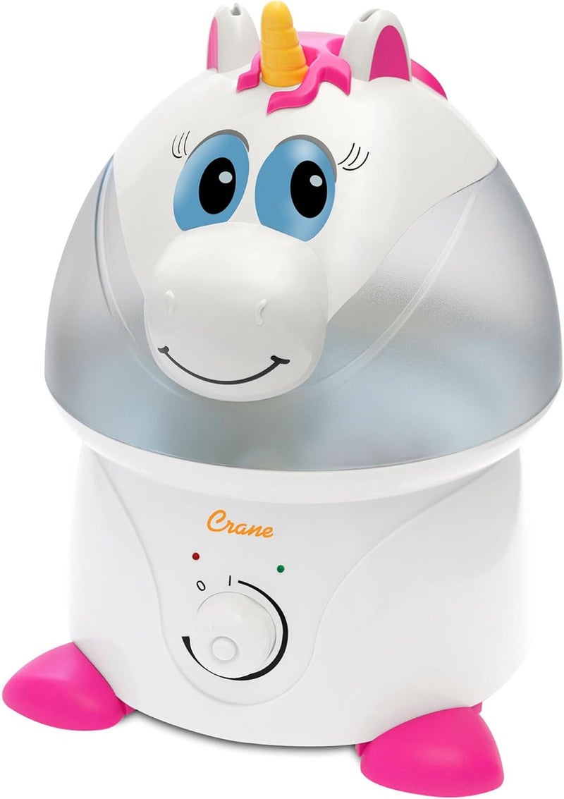 Crane Unicorn Ultrasonic Cool Mist Humidifier with Auto Shut-Off, For Baby Nursery and Kids Room, 1 Gallon Tank, Animal Humidifier For Kids Room - Image 1