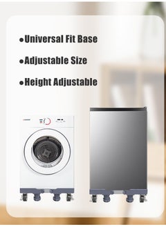 Snooe Washing Machine Base Stand with 4 Locking Wheels and 8 Strong Feet, Movable Universal Mobile Base for Dryer, Refrigerator, Furniture and Appliance  - Image 4