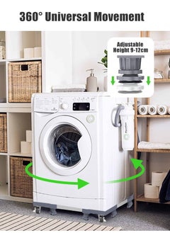 Snooe Washing Machine Base Stand with 4 Locking Wheels and 8 Strong Feet, Movable Universal Mobile Base for Dryer, Refrigerator, Furniture and Appliance  - Image 5