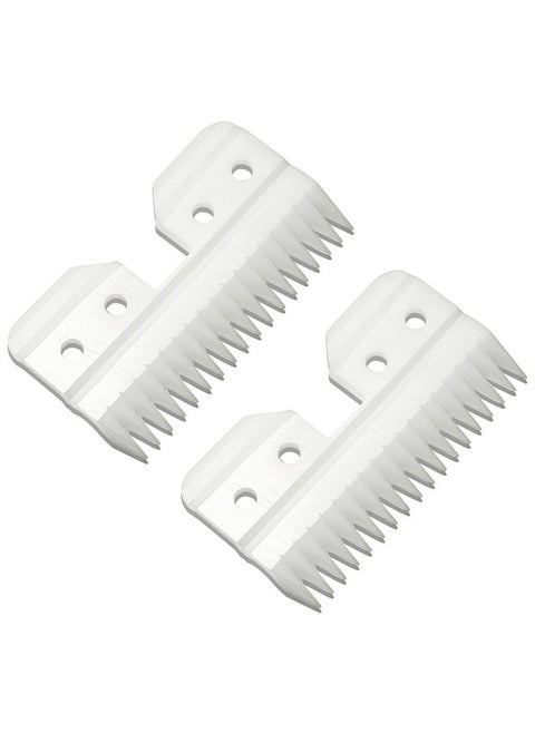 2Pcs 18Teeth Oster Ceramic Blade Fast Feed Clippers Replacement Blades For A5 Grooming Cutter Series 18Teeth Andis Blade Parts (3F/3Fc 4F/4Fc 5F/5Fc 7F/7Fc 3 4 57 8.5 9 10)