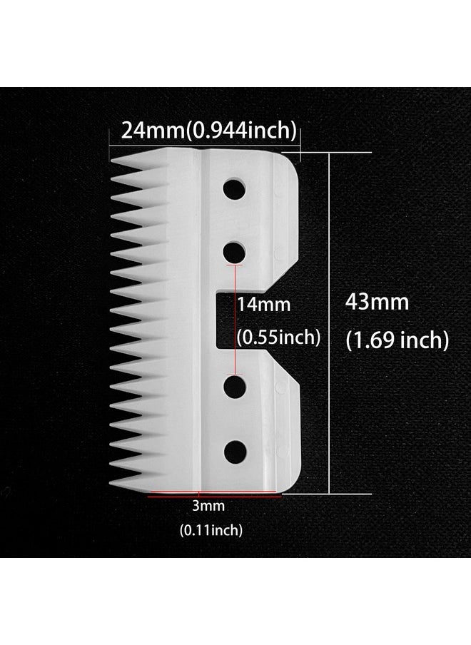 2Pcs 18Teeth Oster Ceramic Blade Fast Feed Clippers Replacement Blades For A5 Grooming Cutter Series 18Teeth Andis Blade Parts (3F/3Fc 4F/4Fc 5F/5Fc 7F/7Fc 3 4 57 8.5 9 10)