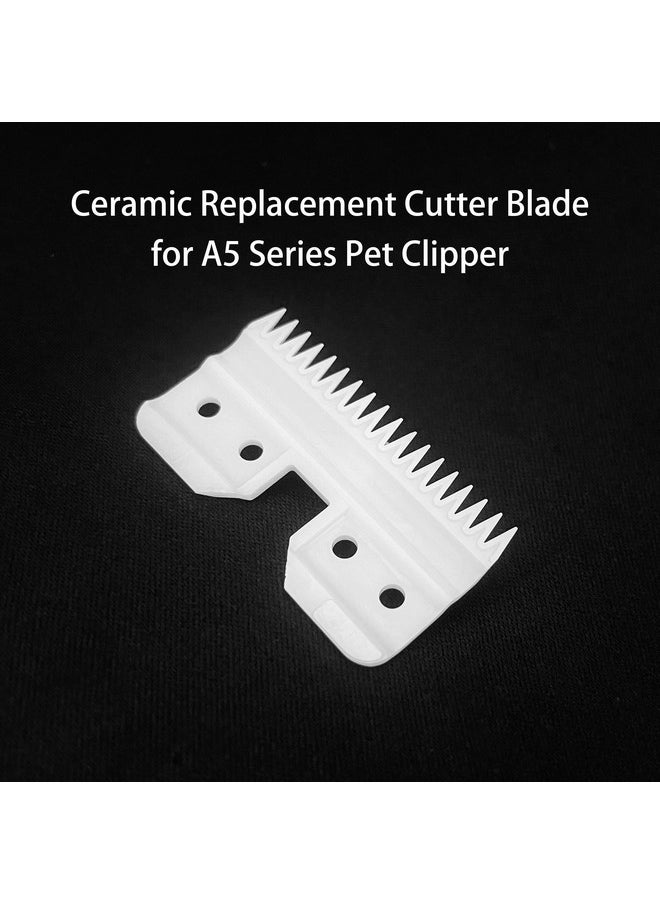 2Pcs 18Teeth Oster Ceramic Blade Fast Feed Clippers Replacement Blades For A5 Grooming Cutter Series 18Teeth Andis Blade Parts (3F/3Fc 4F/4Fc 5F/5Fc 7F/7Fc 3 4 57 8.5 9 10)