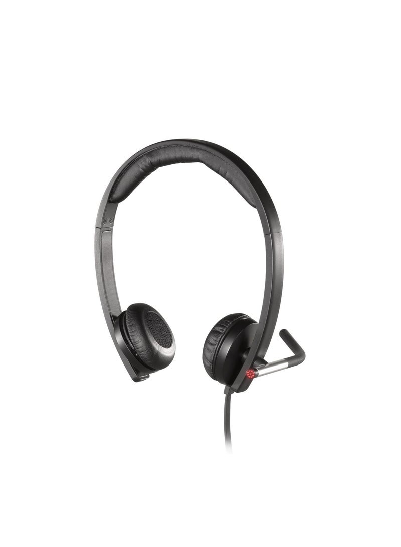 لوجيتيك سماعة أذن ستيريو H650e باتصال USB - من سلسلة بيزنس - Image 3
