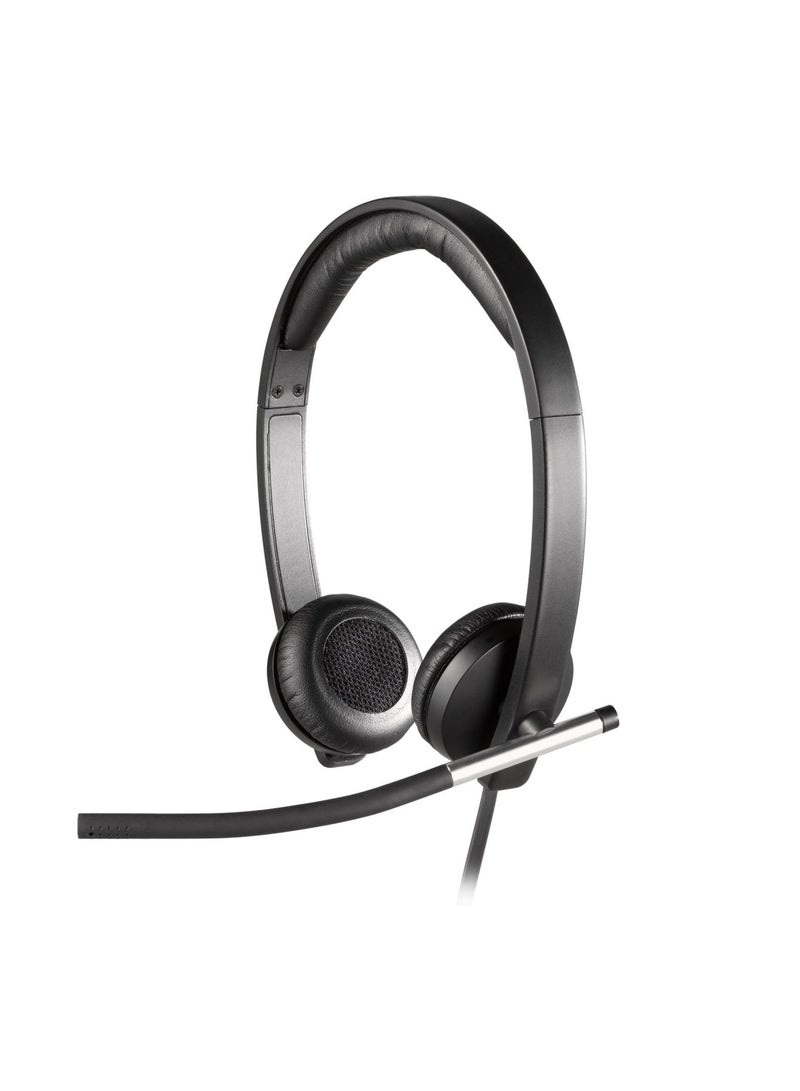 لوجيتيك سماعة أذن ستيريو H650e باتصال USB - من سلسلة بيزنس - Image 1