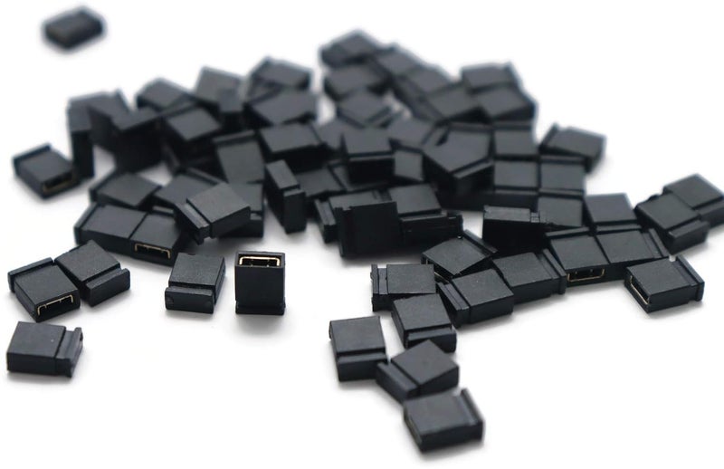 Electronicspices 100pcs - Mini Jumper Short Circuit Cap Connectors MULTICOLOUR - Image 1