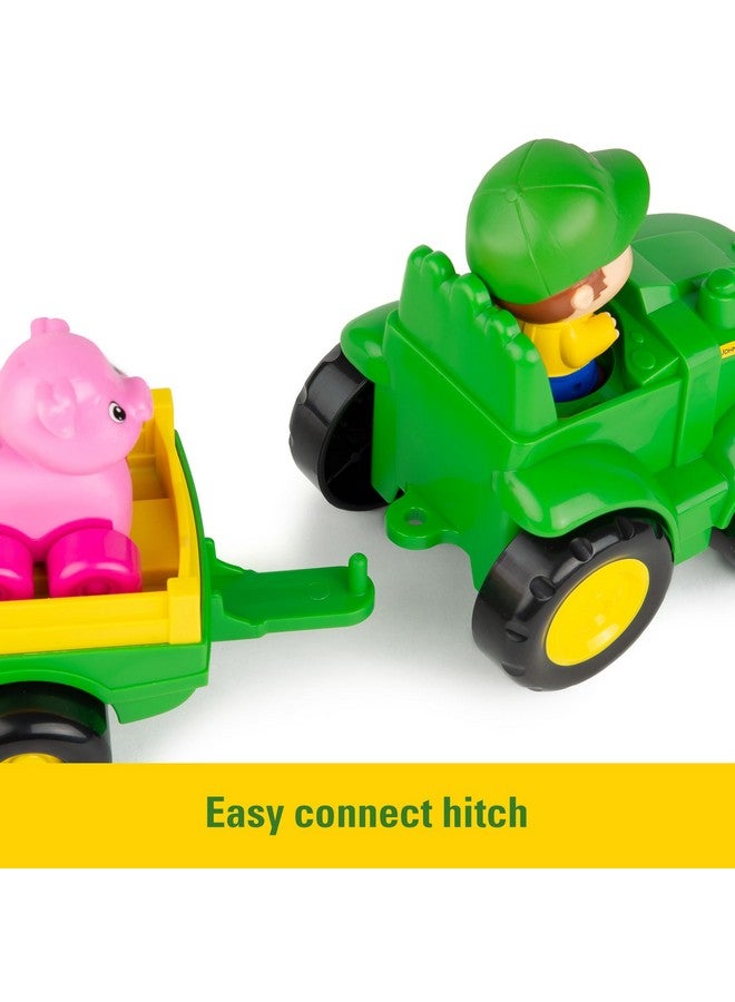 TOMY John Deere Animal Sounds Wagon Ride Musical Tractor Toy - Musical Toddler Toys - Includes Farmer Figure, Tractor, and 3 Farm Animals - Easter Basket Stuffers for Toddler - Ages 12 Months and Up - Image 4