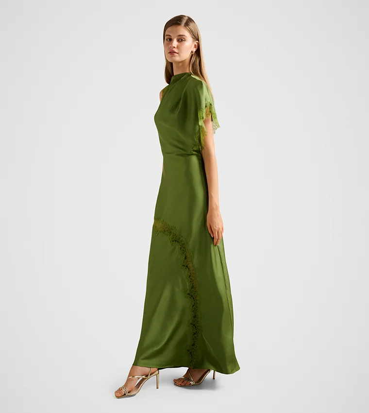 فورايفر نيو Kody Satin Lace Asym Dress