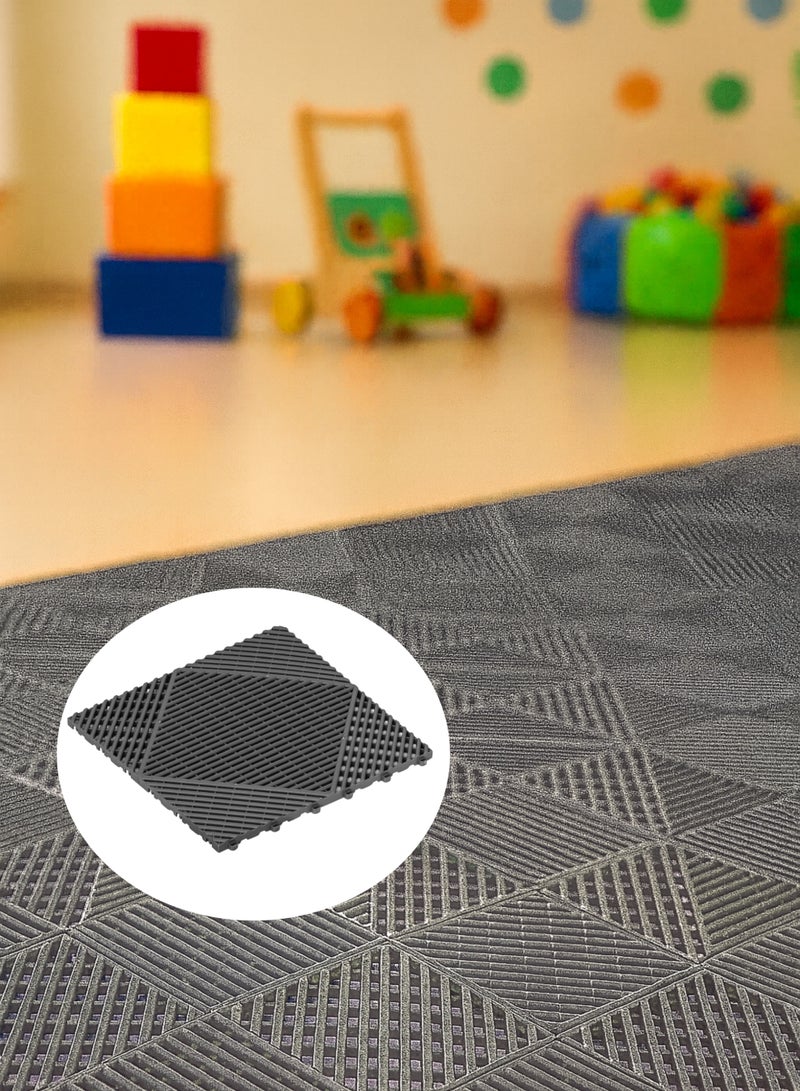 Dakota 8 Pack Interlocking Non-Slip Drainage Floor Tiles, 40×40 cm Soft PVC Bath & Shower Floor Mat | Non-Slip, Water-Resistant, Drainage Holes | Grey | Ideal for Garden,Sevice Center,Bathroom, Kitchen, Pool & Wet Areas – Made in Italy - Image 5
