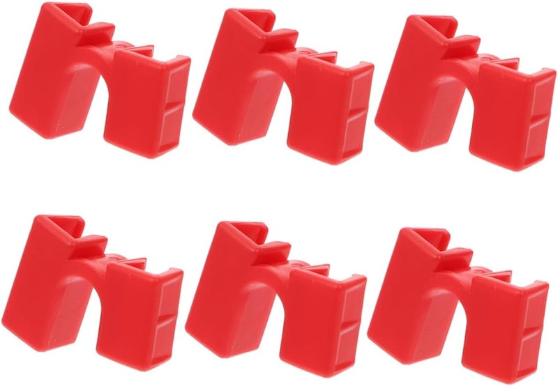 Red Chopstick Training Clips 6pcs Food Grade Holders for Beginners Easy to Use Learning Aid - Image 1