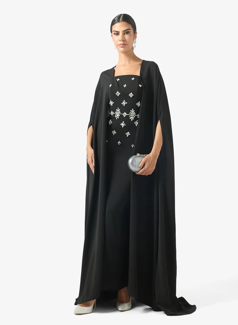 Akadia Fashion  Two Pcs Crystal Cape Set for Women | Best Price UAE