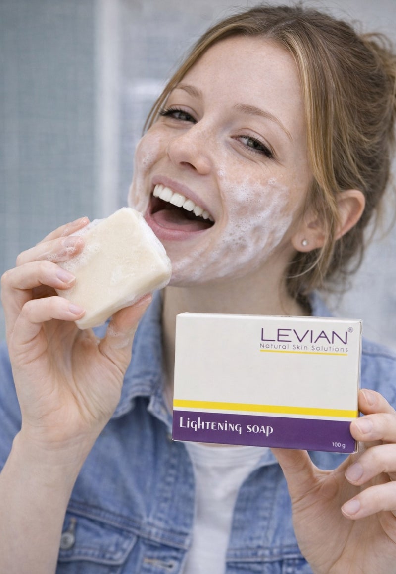 Levian lighting soap for skin and body lightening 100 grams - Image 1
