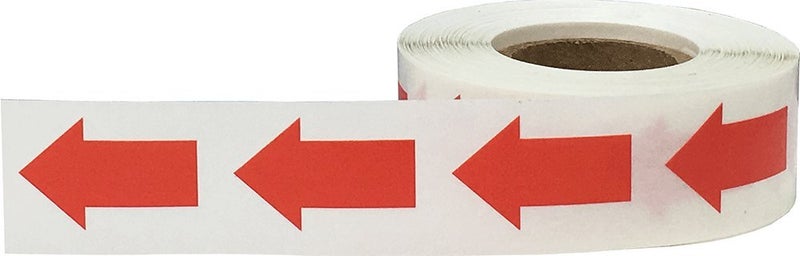 InStockLabels.com Color Coding Arrow Labels Red for Organizing Inventory 1 x 5/8 Inch 500 Total Adhesive Stickers - Image 2