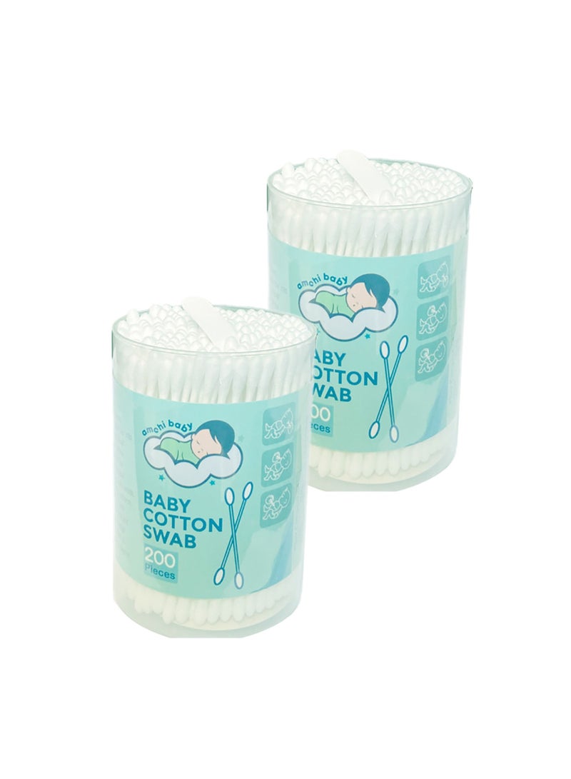 amchi baby Baby Cotton Swab - Pack of 2  - Image 1