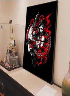 (Assembly frame) Decoration A-God of War Game Anime Oil Painting Poster Paper Print Home Living Room Bedroom Entrance Art Painting Decoration