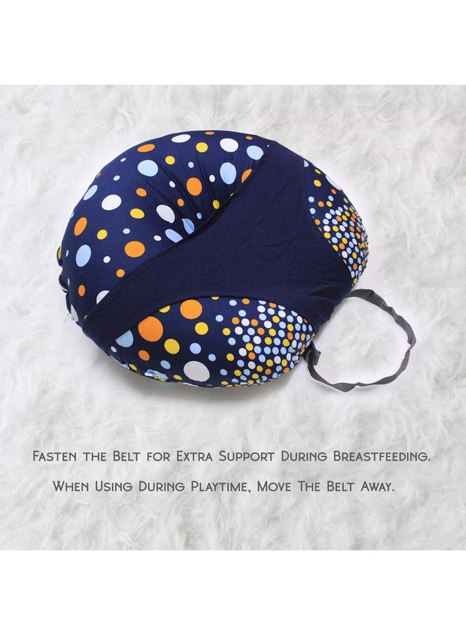 Kradyl Kroft 5In1 Baby Feeding Pillow With 100% Cotton Detachable Cover | With Belt And Baby Hoop | Breastfeeding Pillow | Nursing Pillow Multicolor - Image 3
