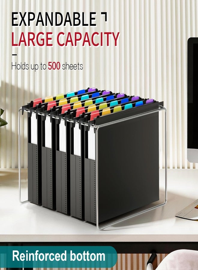 Uquelic Plastic Hanging File Folders Letter Size Heavy Duty, 12 Pack - Image 2