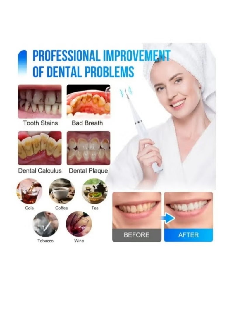 FIRSTAR Electric Toothbrush Ultrasonic Teeth Cleaner 6 in 1 Black for Plaque Removal Teeth Whitening and Stain Removal - Image 2