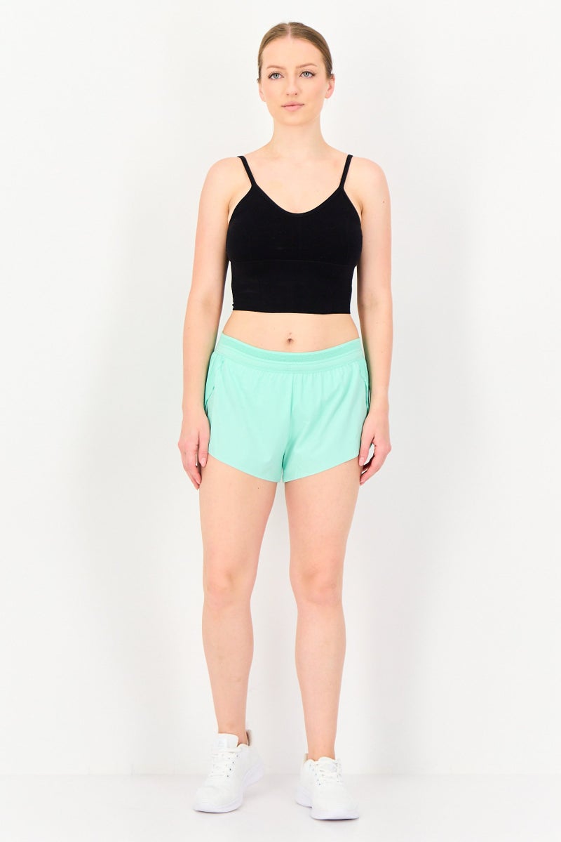 Nike Women Slim Fit Running Shorts, Mint Green - Image 4
