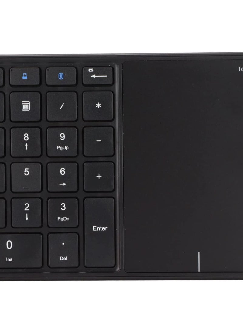 SYOSI - 2.4G Wireless Numeric Keypad with Touchpad, 22 Keys Portable Bluetooth Number Pad, Financial Accounting USB C Rechargeable Number KeyboardBlack - Image 1