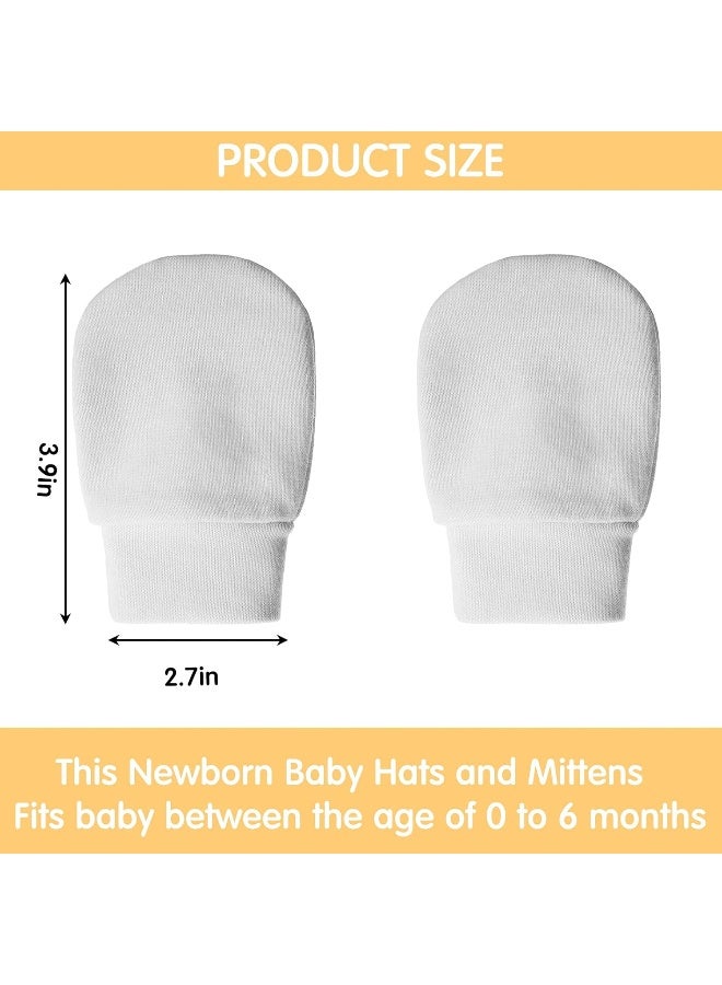 Geyoga Geyoga 4 Pairs Newborn Baby Mittens Infant No Scratch Mittens Cotton Gloves 0-6 Months  - Image 3