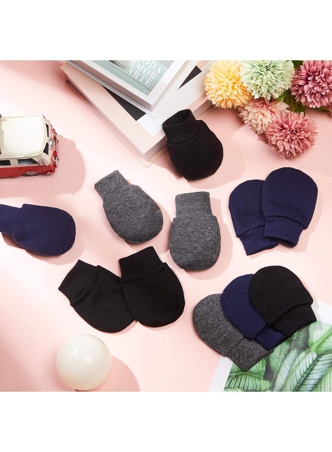 Geyoga Geyoga 4 Pairs Newborn Baby Mittens Infant No Scratch Mittens Cotton Gloves 0-6 Months  - Image 4