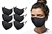 Simlu 6 Pack Premium Fabric Face Mask Reusable with Adjustable Elastic 2 LayerCotton Breathable Nose Wire Black Cloth face Mask Washable Fits Men Women and Kids Made In USA - Image 1