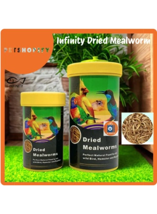 AQUAV Premium Dried Mealworms – High-Protein Natural Treat for Wild Birds, Hamsters, Turtles, Fish, and Reptiles (100% Non-GMO, Resealable Canister) 500 Grams - Image 1