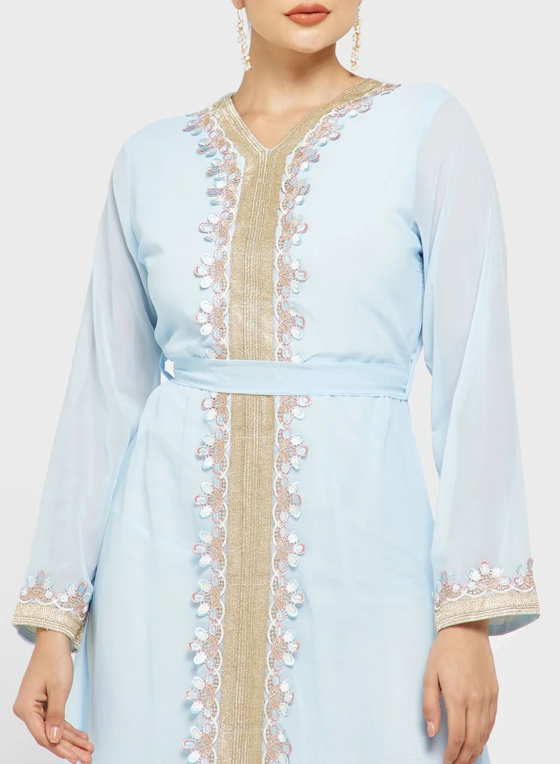 Khizana Traditional Dress With Belt