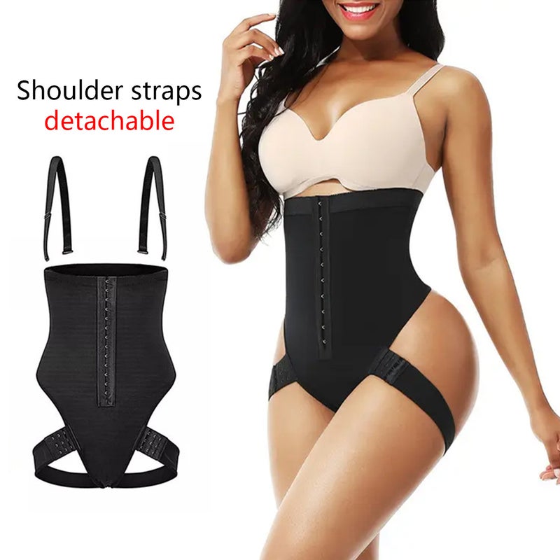 High Waist Tummy Control Shapewear Bodysuit with Butt Lifter and Hook Closure - Image 3