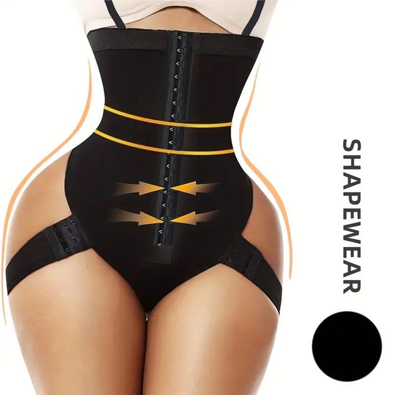 High Waist Tummy Control Shapewear Bodysuit with Butt Lifter and Hook Closure - Image 2