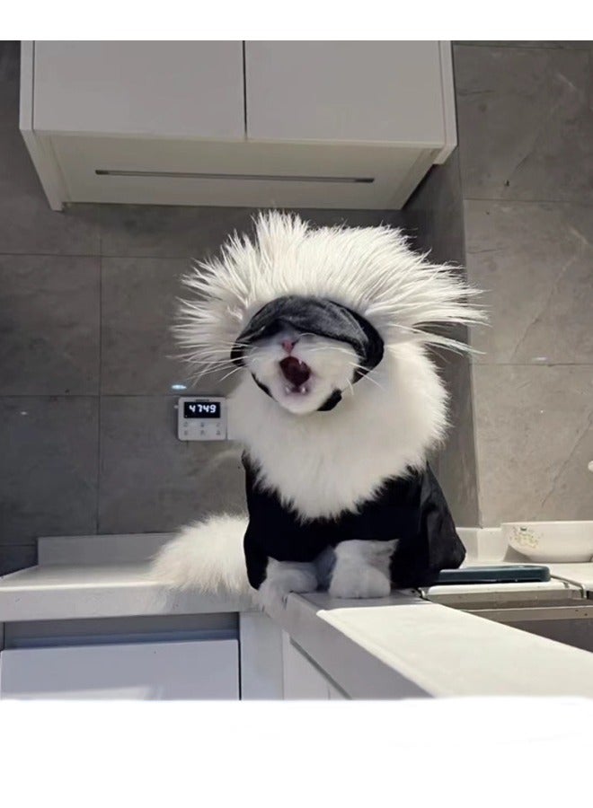 عام قناع عيون للحيوانات الأليفة، قناع غوجو ساتورو، تجهيزات كرة السحر القاتلة، إعادة حرب الكوسبلاي، غطاء رأس للكوستوم شارب، ديكور قبعة، قبعة للتصوير الفوتوغرافي - Image 2