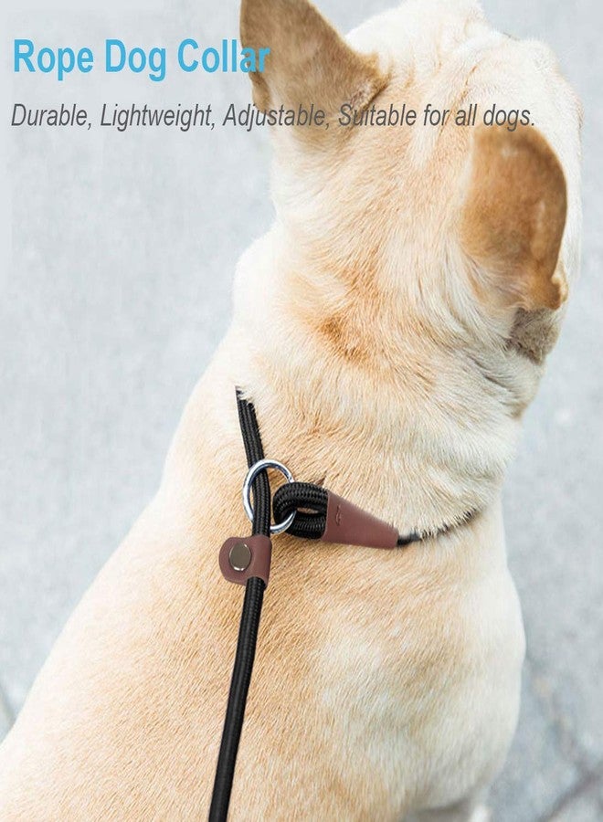 MayPaw Slip Collar Nylon Rope Adjustable Collar for Dog Training- No Pull Round Martingale Dog Collars for Small Medium Large Dogs(24" x 1/2", Black) - Image 5