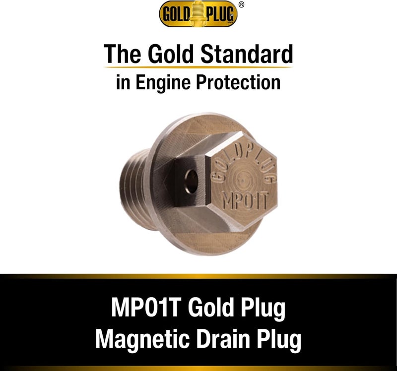 GoldPlug | Made in USA | Stainless Magnetic Drain Plug | Fits All Honda Motorcycles | M12x1.5 | MP01T | Reduced Hex Head| | Includes SW03 Washer | - Image 2