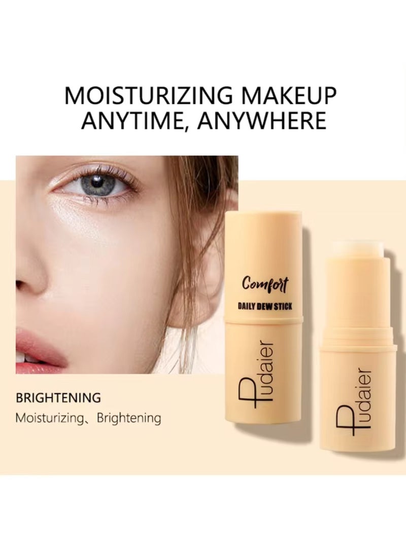 pudaier Daily Dew Moisturizing Stick Deep Hydrating Creamy Texture Non Sticky Moisturize Daily Cream Stick Multi Use Balm Stick Hydrating Primer Brightens and Glow Skin Makeup Stick - Image 2