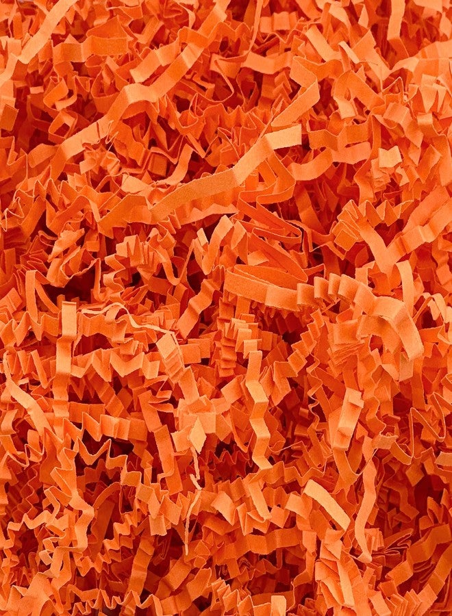 Corlcol 1LB Crinkle Cut Paper Shred Filler for Gift Box Bag and Basket On Halloween(Orange) - Image 1
