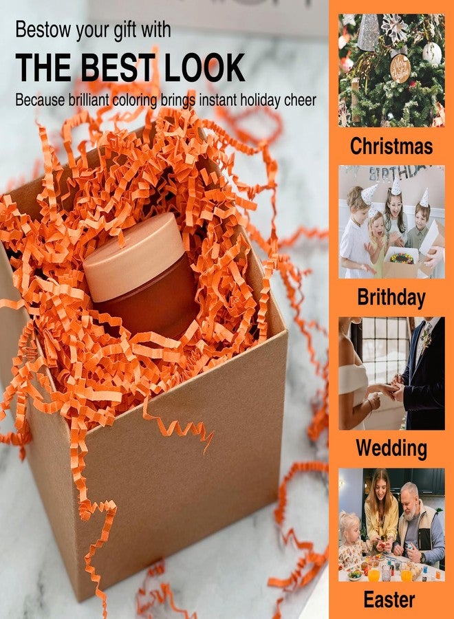Corlcol 1LB Crinkle Cut Paper Shred Filler for Gift Box Bag and Basket On Halloween(Orange) - Image 5