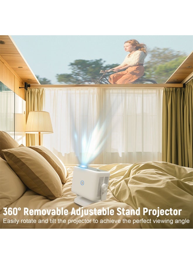 Salange Smart Projector with WiFi and Bluetooth, Android 13 with Netflix, 1080P Native 4K Support, 650 ANSI Lumen, Electric Focus & Auto Keystone, Built in Apps, Mini Portable Projector for Outdoor Movies Home Theater - Image 5