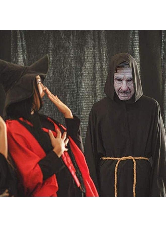 Halloween Old Man Mask, Soft Natural Latex Human Realistic Head Masks, Simulation Creepy Human Wrinkled Face Mask for Halloween Costume Party - Image 2