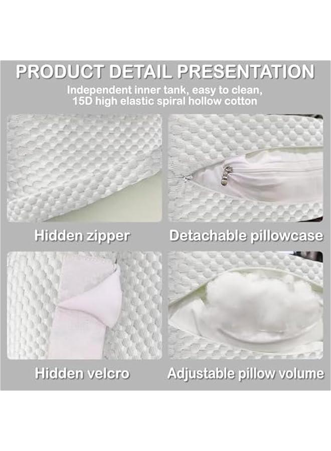 وسادة حمل للنساء الحوامل من بلورفوكس، وسادة جسم ناعمة للحمل، تدعم الظهر والفخذين والساقين، وسادة حمل مع غطاء وسادة قابل للفصل والتعديل (رمادي) - Image 5