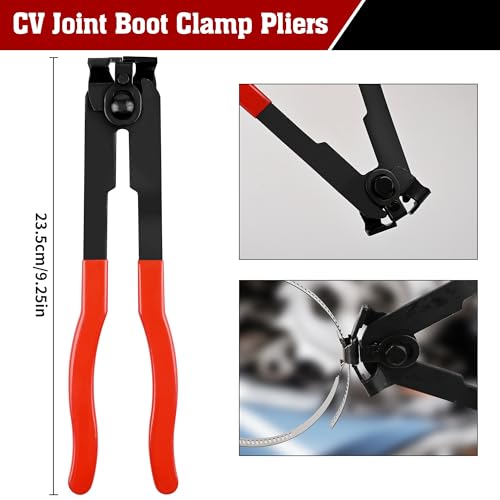 TOOLEAGUE 5Pcs Joint CV Boot Clamp Pliers Set,Hose Clamp and Clic-R Type Pliers,Auto Trim Removal Tool with Storage Bag for Car ATV UTV - Image 4