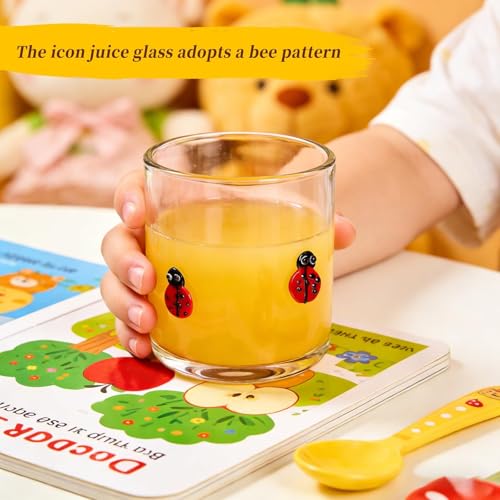 Sel Natural 14 Ounce Icon Juice Glasses, Aesthetic Cocktail & Old Fashioned Drinking Glasses, Iconic Clear Glass Cups for Women, Sister, Friend & Party Gifts (Ladybug) - Image 5