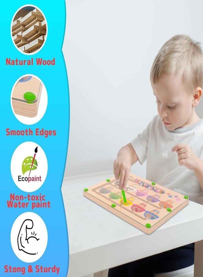 Fun4you Magnetic Color & Number Maze Montessori Wooden Board Game - Learning & Counting Toy, Fine Motor Skills Puzzle, Color Matching Educational Toy for Toddlers, Boys & Girls (Ages 3-5 Years) - Image 5