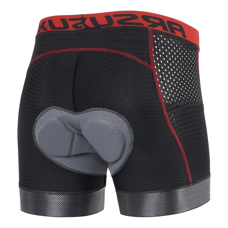 ARSUXEO Men's Cycling Underwear Shorts with Breathable Mesh and Padding - Image 4