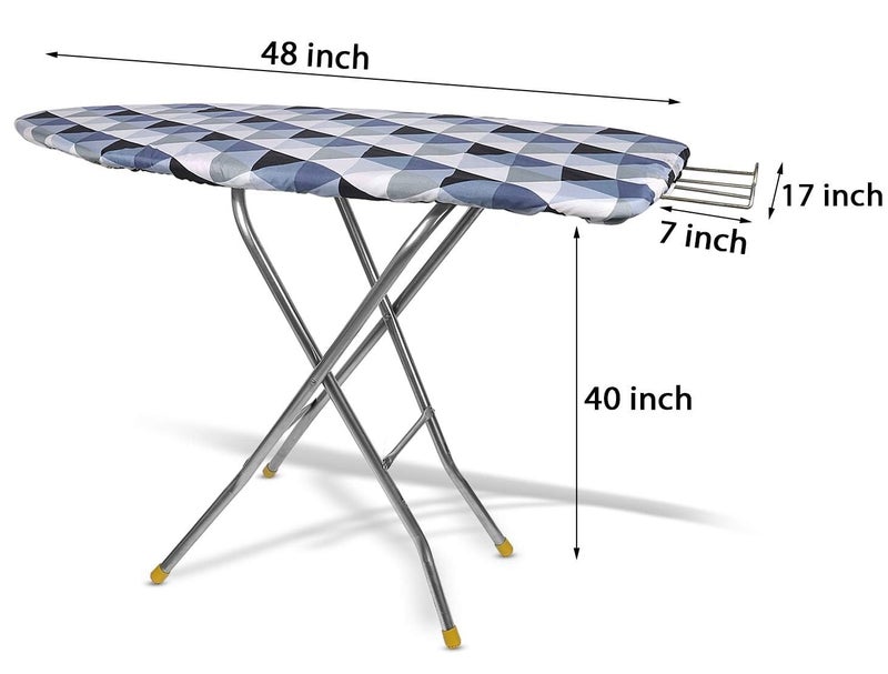 MOREYAJI Moreyaji Wooden Self Standing Foldable Height Adjustable Premium Ironing BoardIron Table Stand with Press Holder Color May Vary MultiColor Make in India  - Image 5