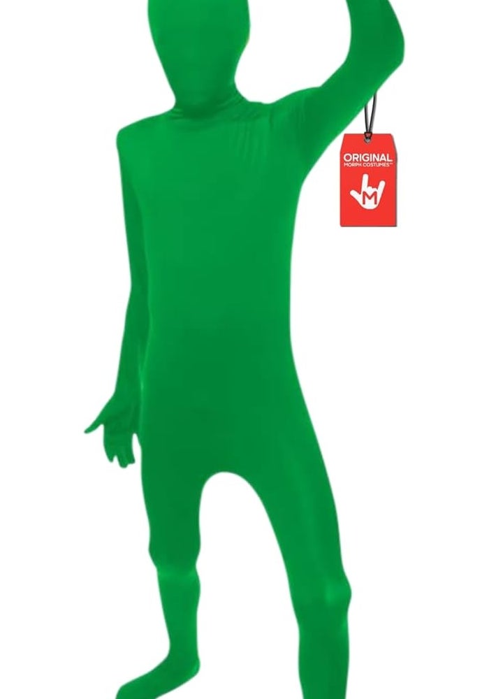 Morphsuits Original Kids Fancy Dress Costume - Green for Ages 6-8 - Image 1