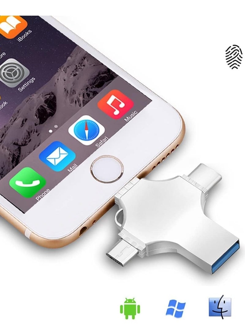 Flash Drive 1TB OTG 4 in 1 USB Flash Drive for iPhone,External Storage Thumb Drive Photo Stick USB 3.0 Memory Stick Jump Drive PhotoStick for iPad, Android,PC  - Image 3