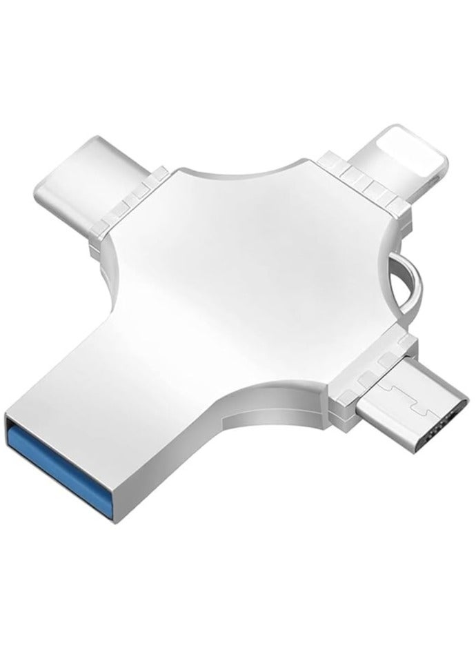 م.ا & ف'س محرك أقراص فلاش USB OTG 4 في 1 بسعة 1 تيرابايت لجهاز iPhone، محرك أقراص USB 3.0 خارجي، ذاكرة فلاش USB 3.0، محرك أقراص فلاش USB لأجهزة iPad وAndroid والكمبيوتر الشخصي - Image 3