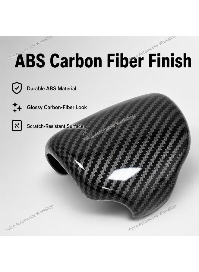 Gear Shift Lever Cover Trim for Honda CR-V 2017-2021, Black Carbon Fiber Style Plastic Interior Decoration - Image 3