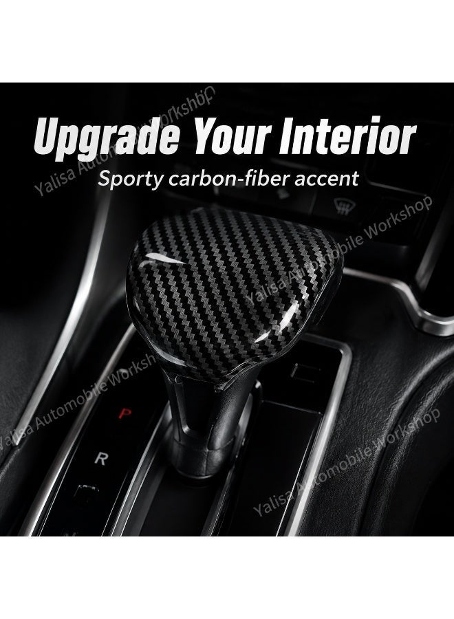 Gear Shift Lever Cover Trim for Honda CR-V 2017-2021, Black Carbon Fiber Style Plastic Interior Decoration - Image 2
